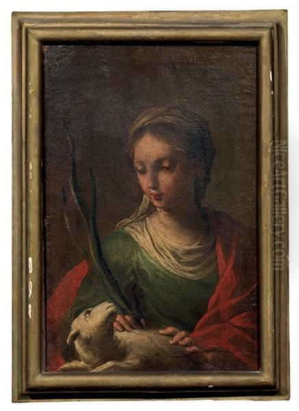 Santa Agnese Oil Painting by Ercole Graziani the Younger