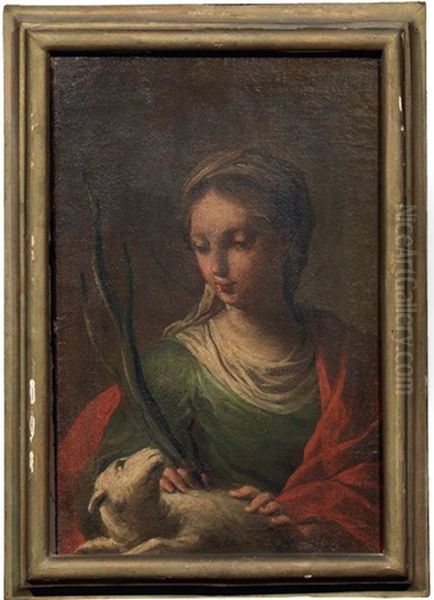 Santa Agnese Oil Painting by Ercole Graziani the Younger