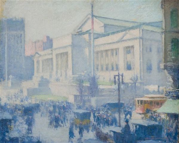 The New York Public Library Oil Painting by Edmund William Greacen