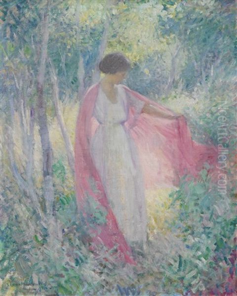 In The Garden Oil Painting by Edmund William Greacen