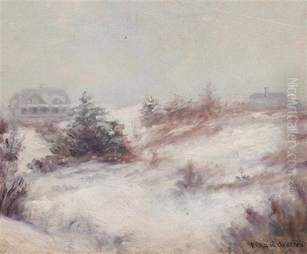 Winter Scene Oil Painting by Edmund William Greacen