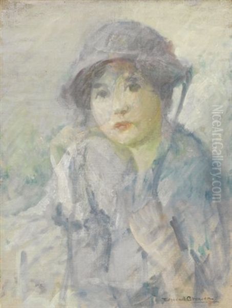 The Grey Bonnet Oil Painting by Edmund William Greacen