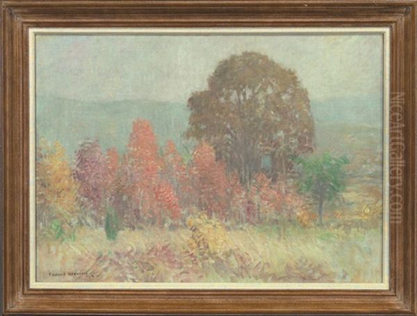 Fall In Oak Ridge, New Jersey Oil Painting by Edmund William Greacen