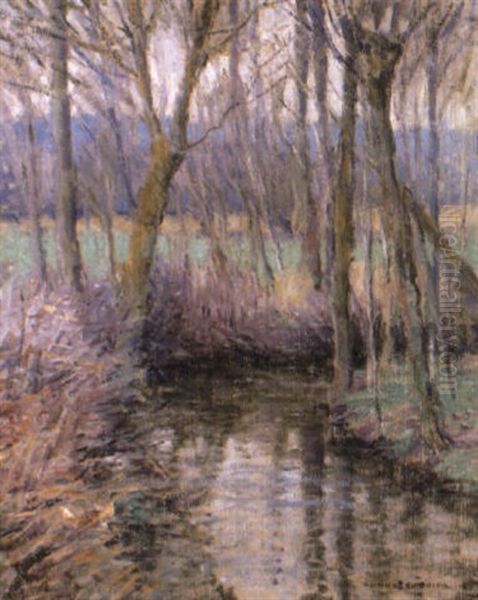 Stream At Giverny by Edmund William Greacen