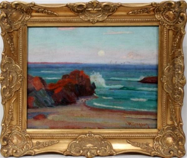 Coastline Scene Oil Painting by William Greason