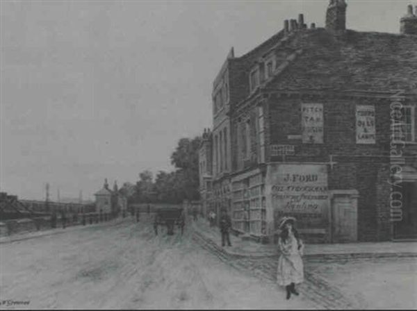 The Corner Of Danvers Street, Old Chelsea Oil Painting by Henry Greaves