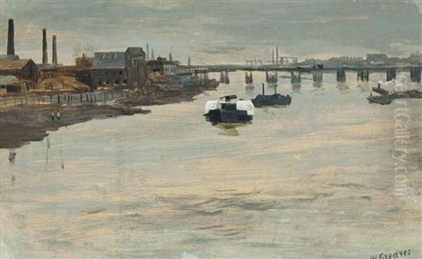 A Grey Morning, Battersea by Walter Greaves