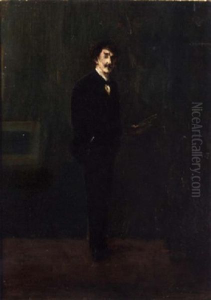 Portrait Of Whistler Oil Painting by Walter Greaves