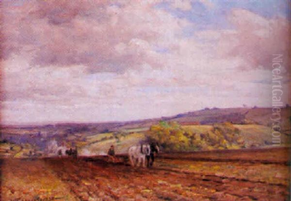 Spring Plowing Oil Painting by Walter Greaves