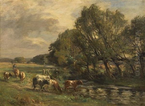 Country Scene Oil Painting by William Greaves