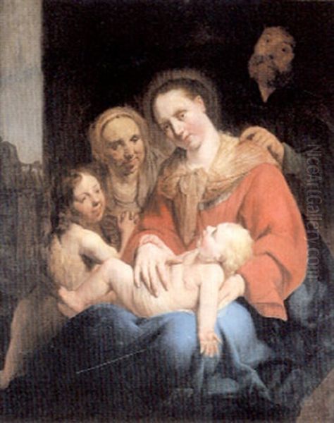 La Sainte Famille Avec Sainte Anne Et Saint Jean-baptiste Oil Painting by Frans Pietersz de Grebber