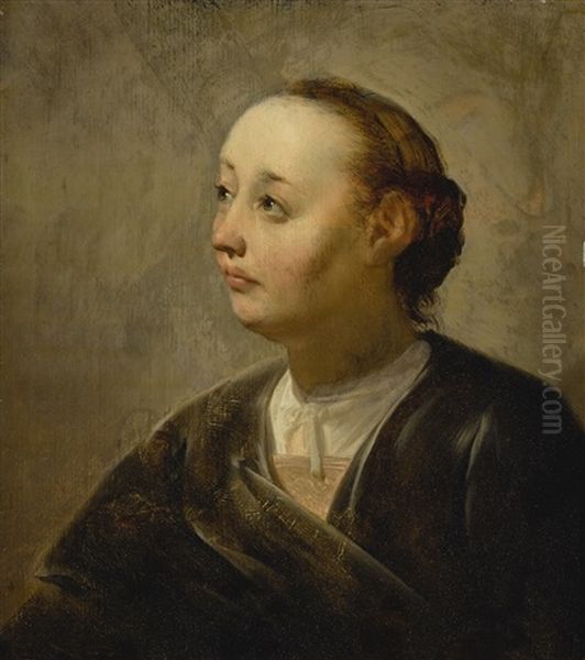 Portrait Of A Woman, Bust Length Oil Painting by Pieter Fransz de Grebber