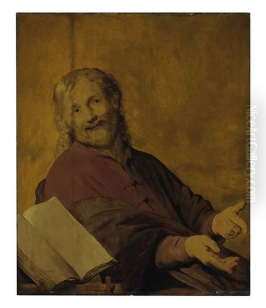 The Laughing Philosopher Oil Painting by Pieter Fransz de Grebber