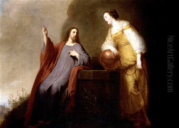 Christ And The Woman Of Samaria Oil Painting by Pieter Fransz de Grebber