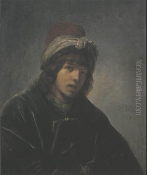 Bildnis Eines Jungen Mannes Mit Turbanartiger Kopfbedeckung by Pieter Fransz de Grebber