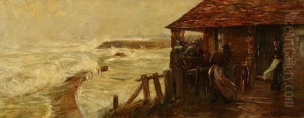 Waiting For The Boats Oil Painting by Joseph Richard Bagshawe