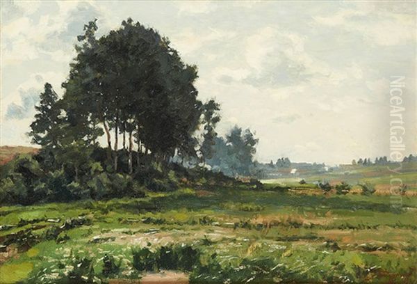 Vue Des Plaines De La Woluwe Oil Painting by Jean Baptiste de Greef