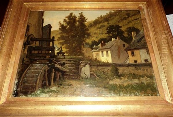 Le Moulin A Eau Oil Painting by Jean Baptiste de Greef