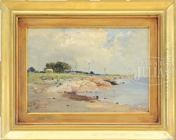 Coastal Landscape Oil Painting by Charles Edwin Lewis Green