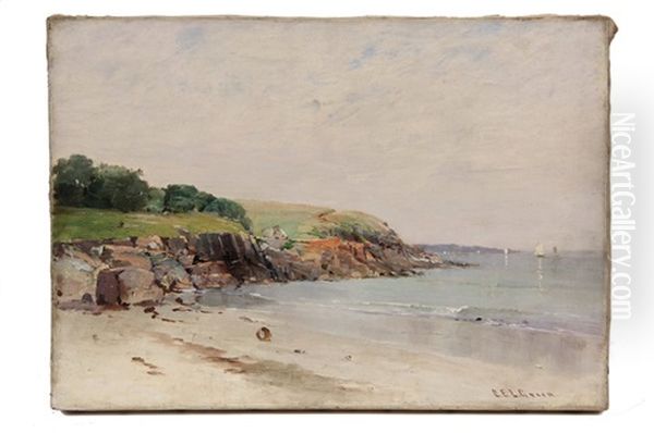 Swampscott Coast Oil Painting by Charles Edwin Lewis Green