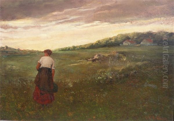 In The Field Oil Painting by Charles Edwin Lewis Green