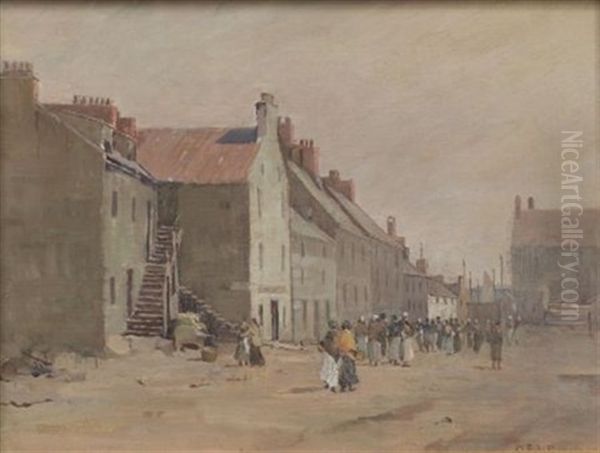 Newlyn, Near Penzance, England Oil Painting by Charles Edwin Lewis Green