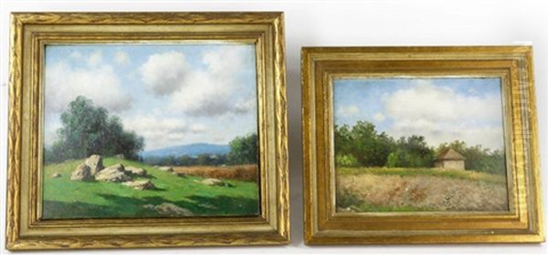 Two Landscapes Oil Painting by Frank Russell Green