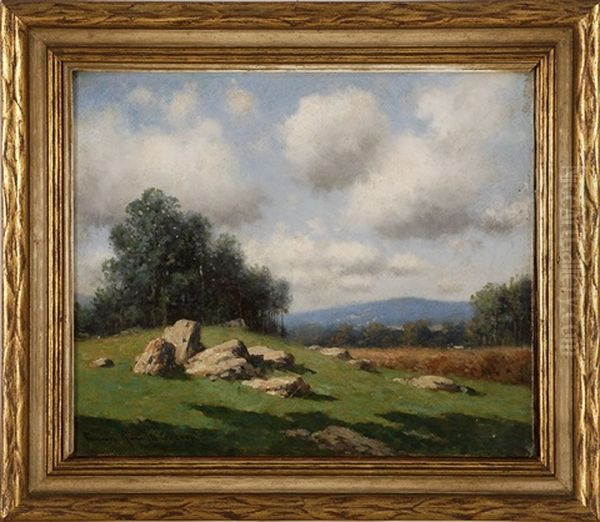 Expansive Mountain Landscape Oil Painting by Frank Russell Green