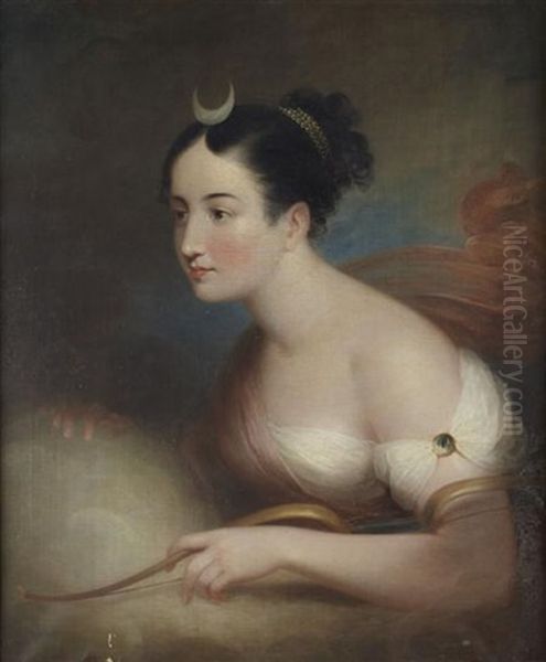 Lady Catherine Drummond As Diana Oil Painting by James Green