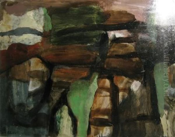 Untitled - Abstract Oil Painting by James Emery Green