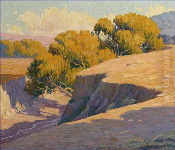 Summer Canyon Landscape Oil Painting by Joseph David Greenbaum