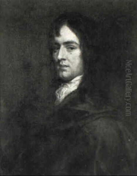 Portrait Of A Man In A Brown Coat (lord William Hamilton?) Oil Painting by John Greenhill