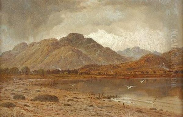 Ben More And Holy Loch Oil Painting by James M. Robert Greenlees