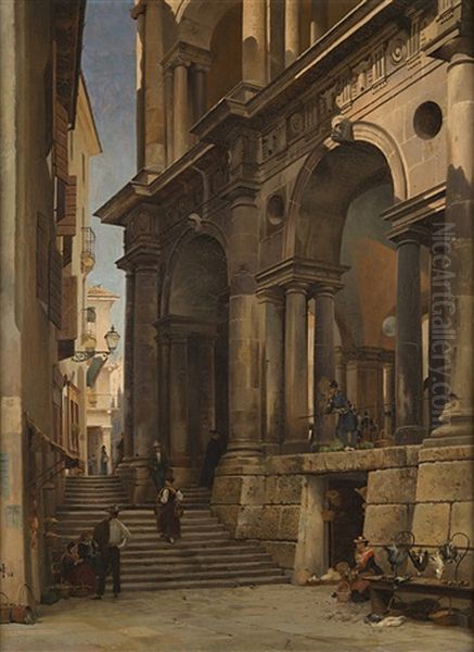 Scorcio Di Vicenza Oil Painting by Horatio Greenough