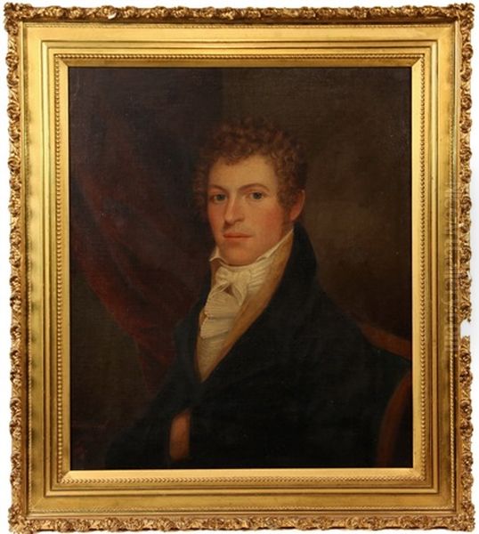 Portrait Of Edward Burns Of Digby, Nova Scotia Oil Painting by Ethan Allen Greenwood