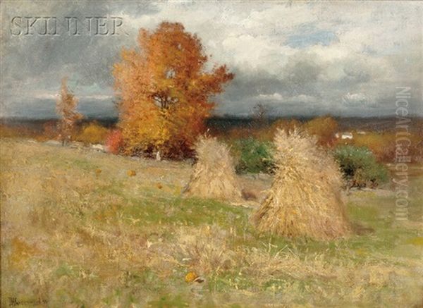 Farm Near Worcester Oil Painting by Joseph H. Greenwood