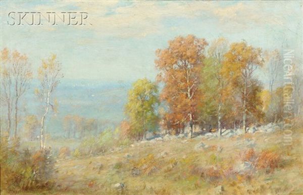 Early Autumn Landscape Oil Painting by Joseph H. Greenwood