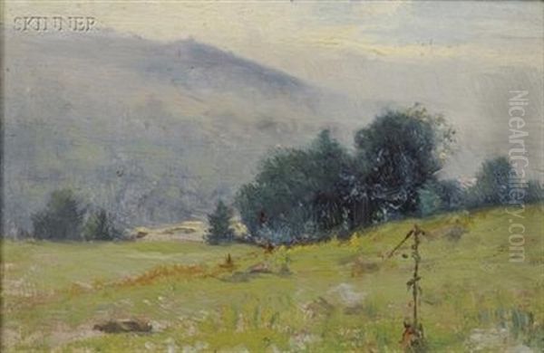 Spring Meadow Oil Painting by Joseph H. Greenwood