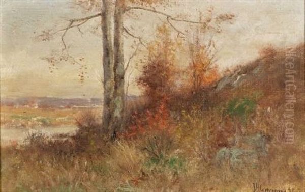 Autumn Colors Oil Painting by Joseph H. Greenwood