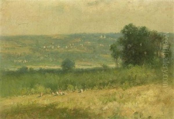 Grafton Hillside Oil Painting by Joseph H. Greenwood