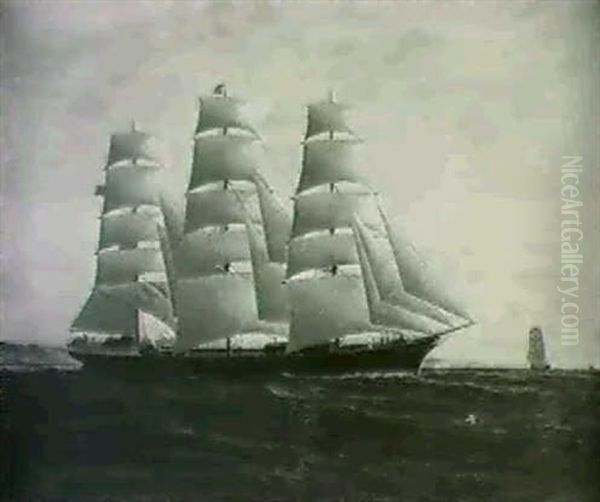 The Three Masted Steel Ship Yola Oil Painting by Parker (George Parker) Greenwood