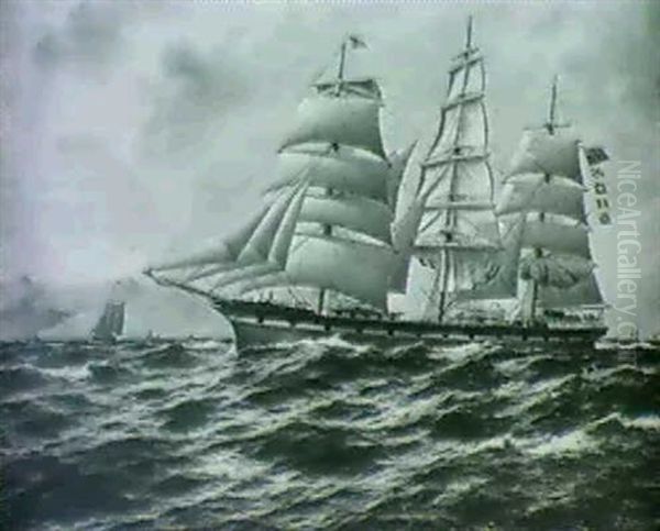 Crown Of Italy - Liverpool, Taking On Board A Pilot Off     Point Lynas For Liverpool Oil Painting by Parker (George Parker) Greenwood