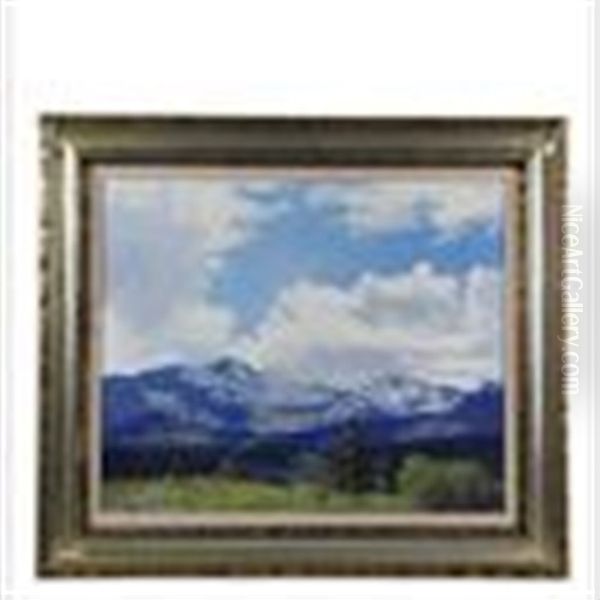 Longs Peak Oil Painting by James Emery Greer