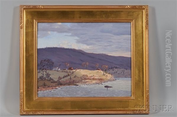 Landscape By A Lake Oil Painting by James Emery Greer