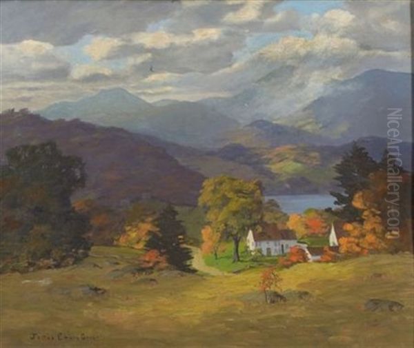 Farmhouse In The Valley, White Mountains Oil Painting by James Emery Greer