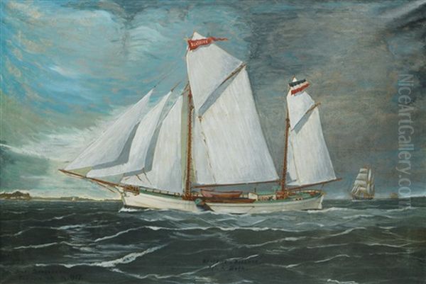 Portrait Of The Smack Beatrice Oil Painting by Julius Gregersen