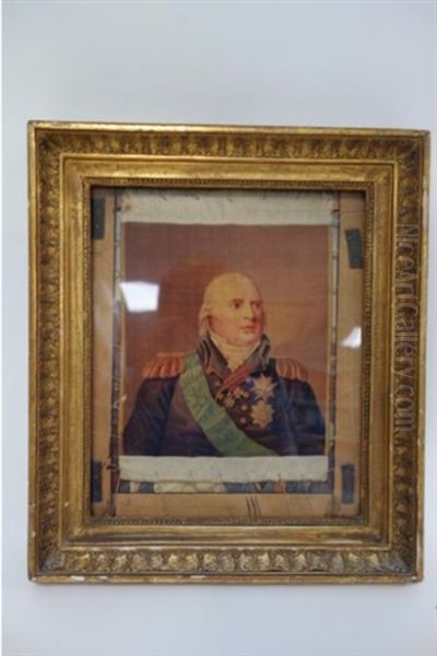 Portrait De Louis Xviii. Oil Painting by Gaspard Gregoire