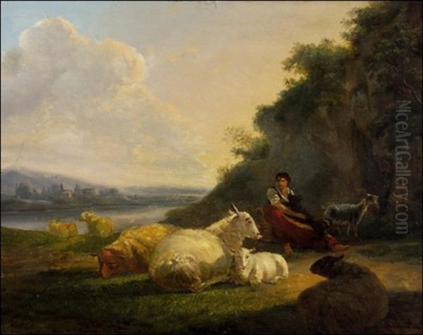 Paimen Oil Painting by Pieter Martinus Gregoor