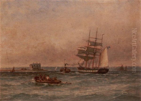 In The Solent Oil Painting by George Gregory