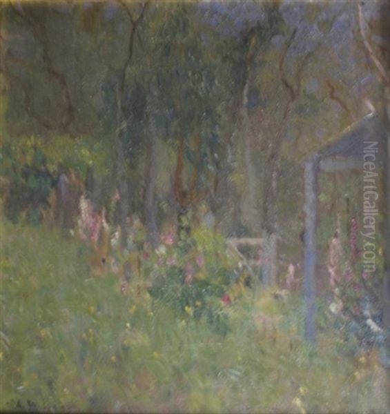 Charterisville Garden Oil Painting by George Frederick Gregory